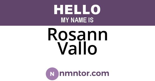 Rosann Vallo