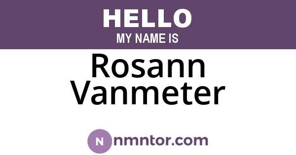 Rosann Vanmeter