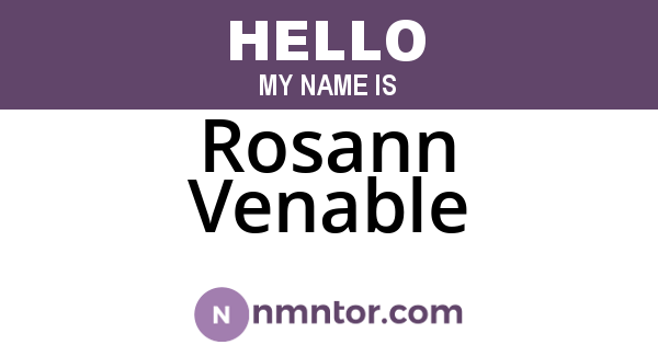 Rosann Venable