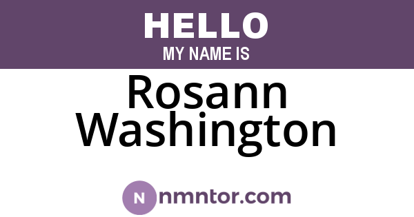 Rosann Washington