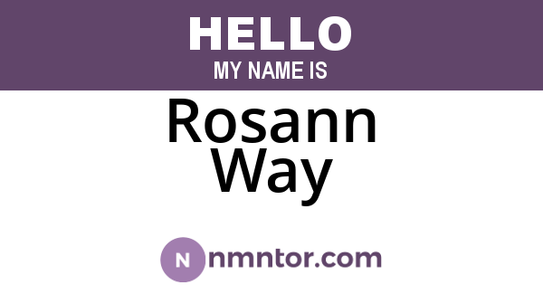 Rosann Way