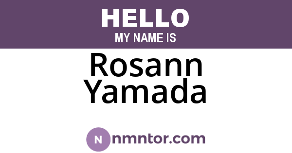 Rosann Yamada