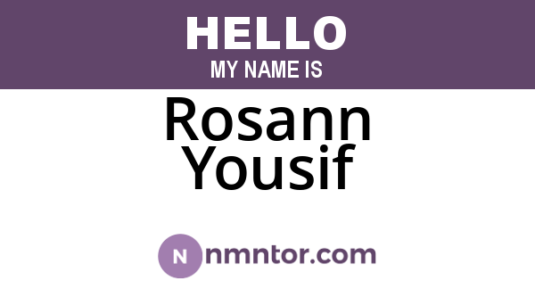 Rosann Yousif