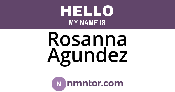 Rosanna Agundez