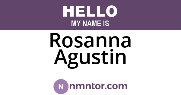 Rosanna Agustin