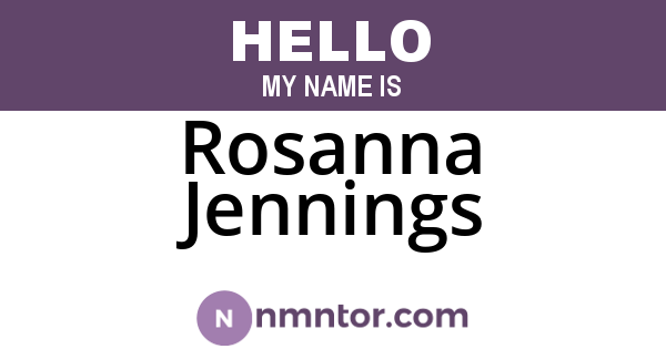 Rosanna Jennings