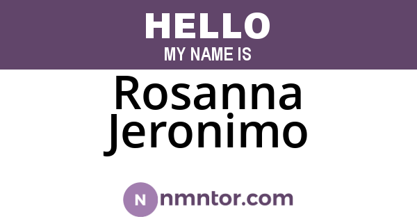 Rosanna Jeronimo