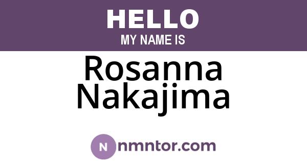 Rosanna Nakajima