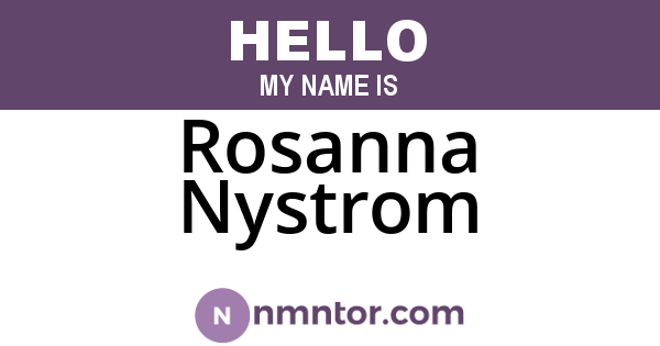 Rosanna Nystrom