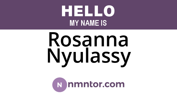 Rosanna Nyulassy