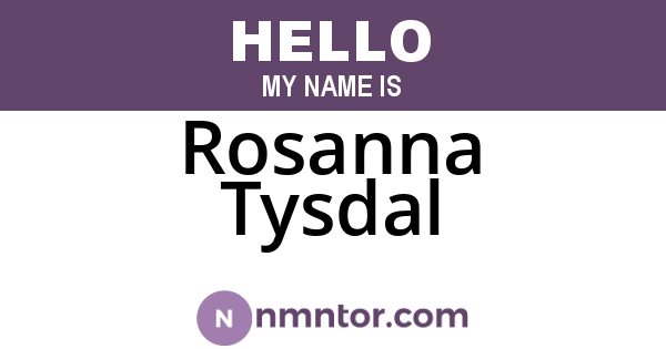 Rosanna Tysdal