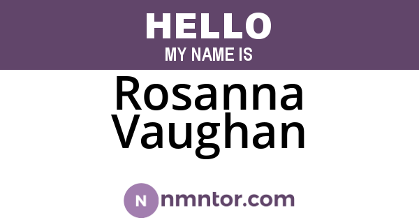 Rosanna Vaughan