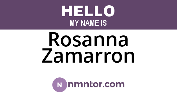Rosanna Zamarron