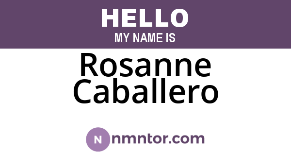 Rosanne Caballero