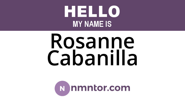 Rosanne Cabanilla