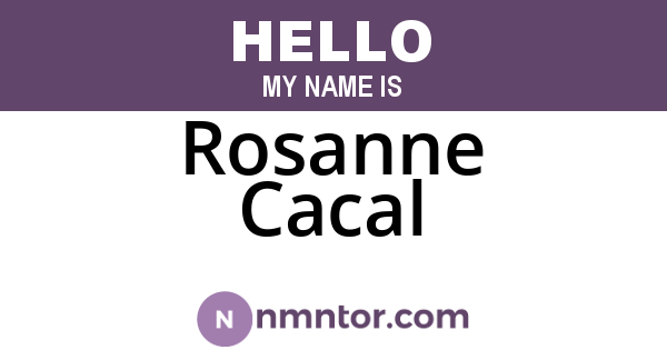 Rosanne Cacal