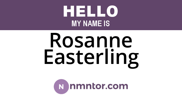 Rosanne Easterling