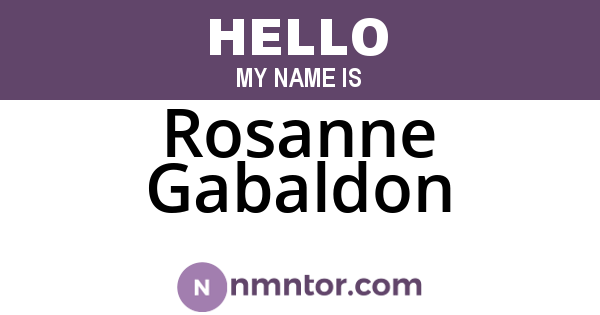 Rosanne Gabaldon