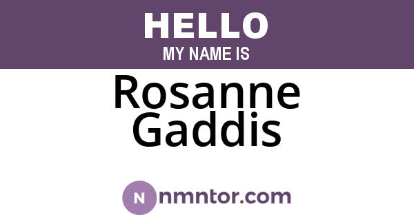 Rosanne Gaddis