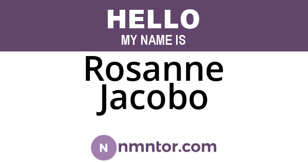 Rosanne Jacobo