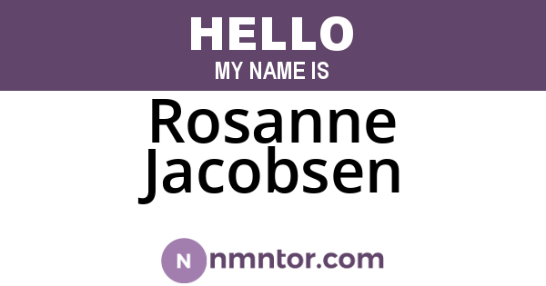 Rosanne Jacobsen