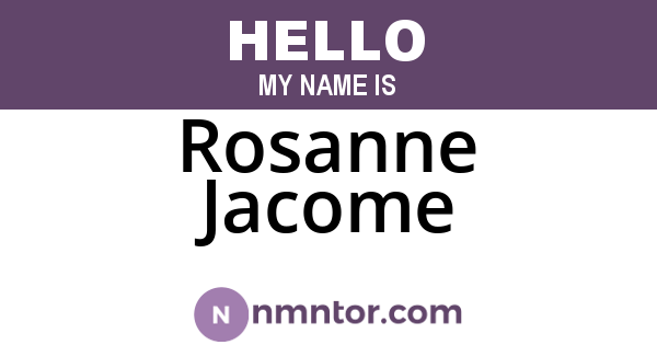 Rosanne Jacome