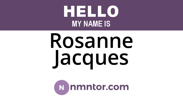 Rosanne Jacques