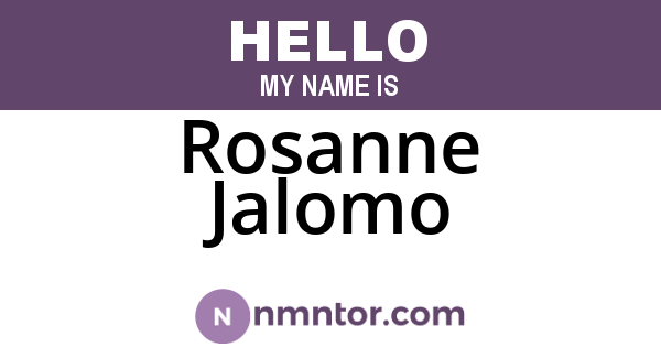 Rosanne Jalomo