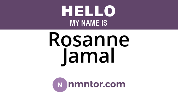 Rosanne Jamal