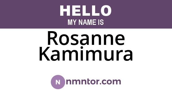 Rosanne Kamimura