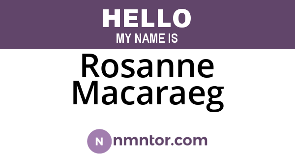 Rosanne Macaraeg
