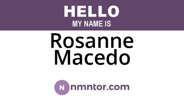 Rosanne Macedo