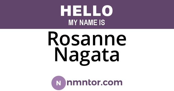 Rosanne Nagata