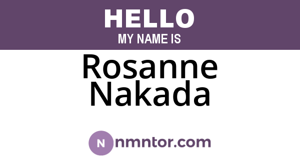 Rosanne Nakada