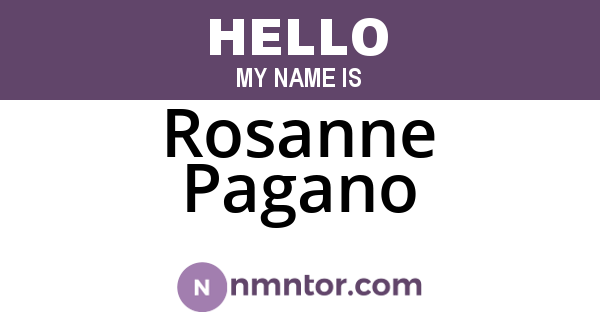 Rosanne Pagano