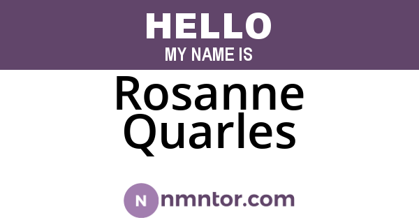 Rosanne Quarles