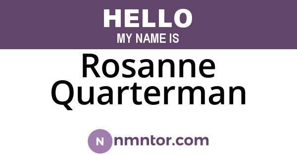 Rosanne Quarterman