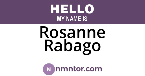 Rosanne Rabago
