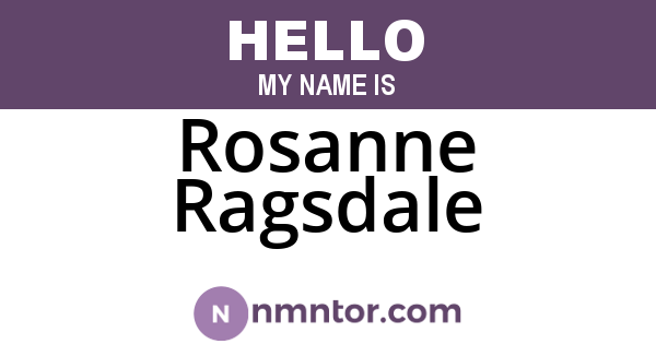 Rosanne Ragsdale