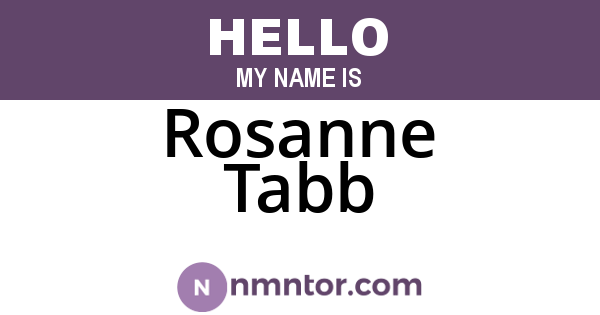 Rosanne Tabb