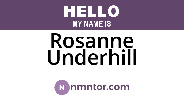 Rosanne Underhill