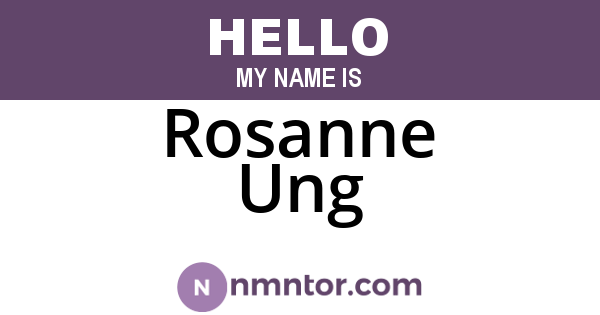 Rosanne Ung