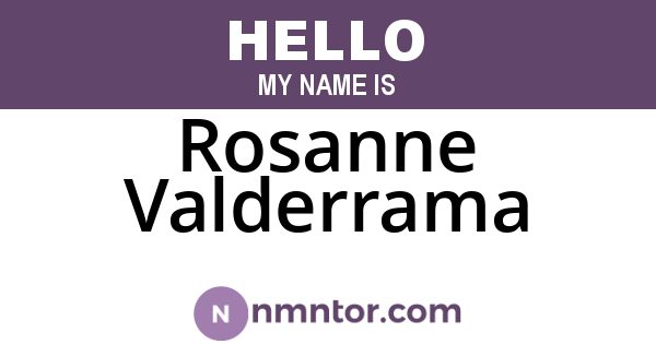 Rosanne Valderrama