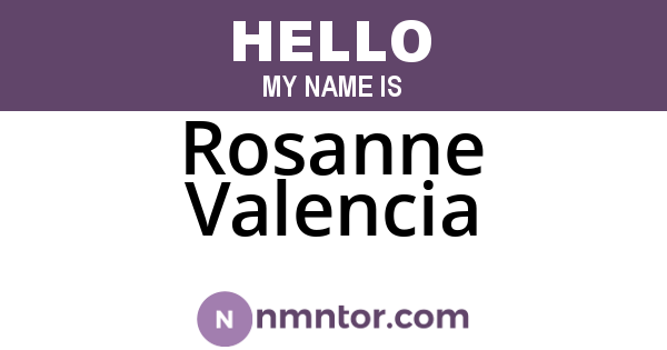 Rosanne Valencia