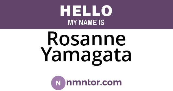 Rosanne Yamagata
