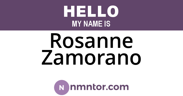 Rosanne Zamorano