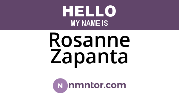 Rosanne Zapanta