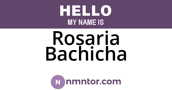 Rosaria Bachicha