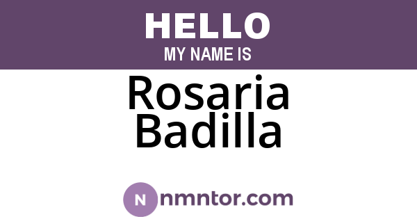 Rosaria Badilla