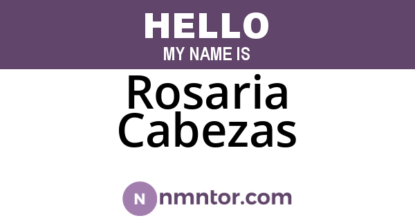 Rosaria Cabezas